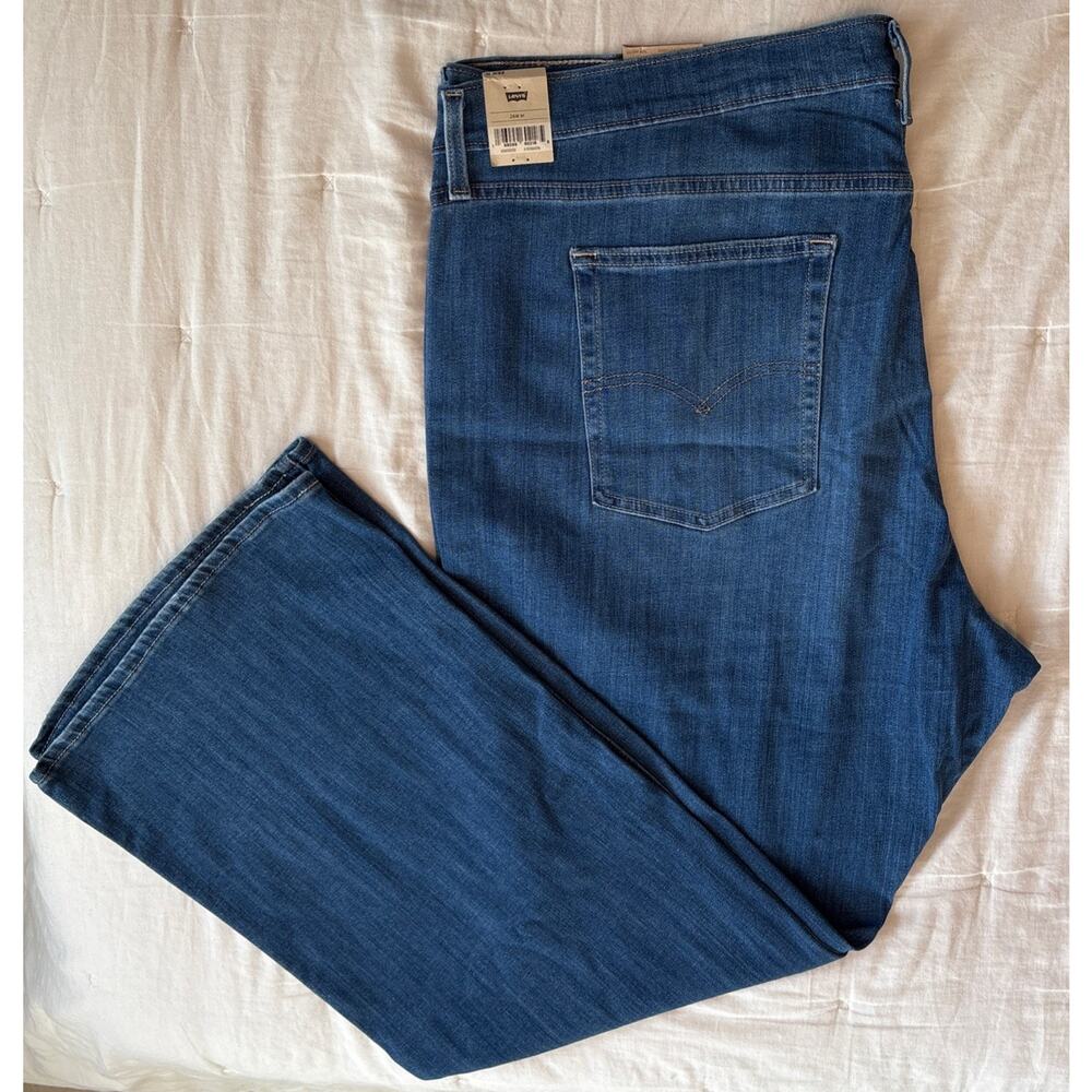 NWT Levis Jeans Womens 26w Blue Denim 726 Flare Bell Bottom 70s High Rise